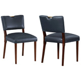 Bryson Retro Modern Dining Chair (Set of 2) - Dark Navy - Furniture Home Direct
