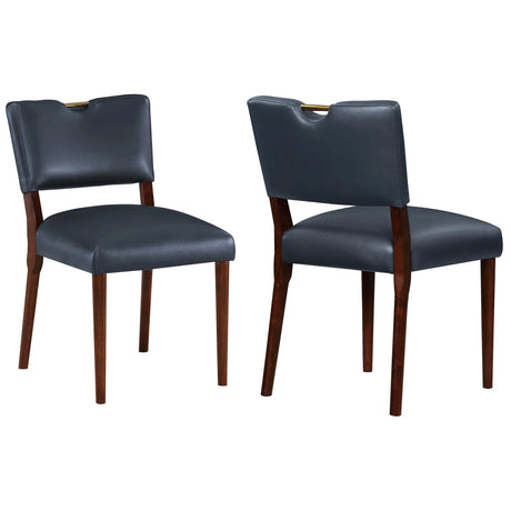 Bryson Retro Modern Dining Chair (Set of 2) - Dark Navy - Furniture Home Direct