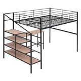 Loft Bed With Desk And Lateral Storage Ladder - Furniture Home Direct