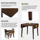 3 Piece Kitchen Dining Set With Drop Leaf Dining Table And 2 Dining Upholstered Chairs, Dining Room Set For Small Places - Brown - Furniture Home Direct