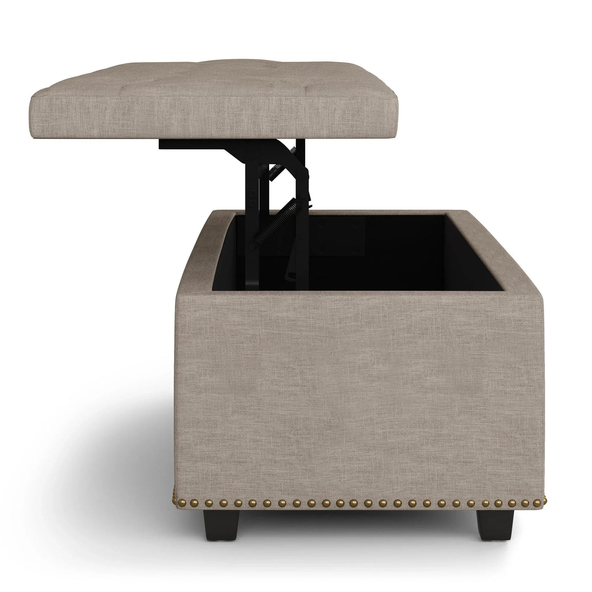 Hamilton - Upholstered Lift Top Rectangular Storage Ottoman - Furniture Home Direct
