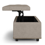 Hamilton - Upholstered Lift Top Rectangular Storage Ottoman - Furniture Home Direct