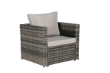 6 Piece Wicker Patio Set With Glass Table - Furniture Home Direct