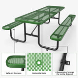 Expanded Metal Rectangular Picnic Table - Furniture Home Direct