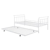 Daybed With Curved Handle Design And Trundle - Furniture Home Direct
