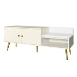 Modern Shoe Storage with Upholstered Cushions - Antique White - Furniture Home Direct
