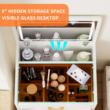 Vanity Table With Flip Top Four Drawers And Stool White - Furniture Home Direct