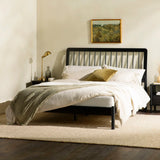 Mid-Century Modern Solid Wood Spindle Bed - Furniture Home Direct