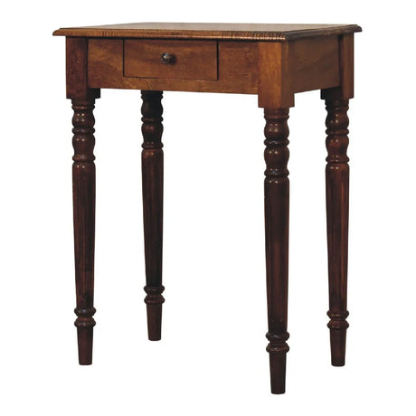 Turned Leg Writing Desk - Chestnut - Furniture Home Direct