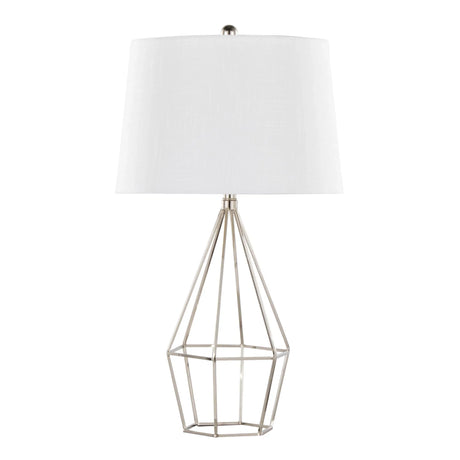 Diana - Contemporary Table Lamp (Set of 2) - Polished Nickel / Black Satin - Furniture Home Direct