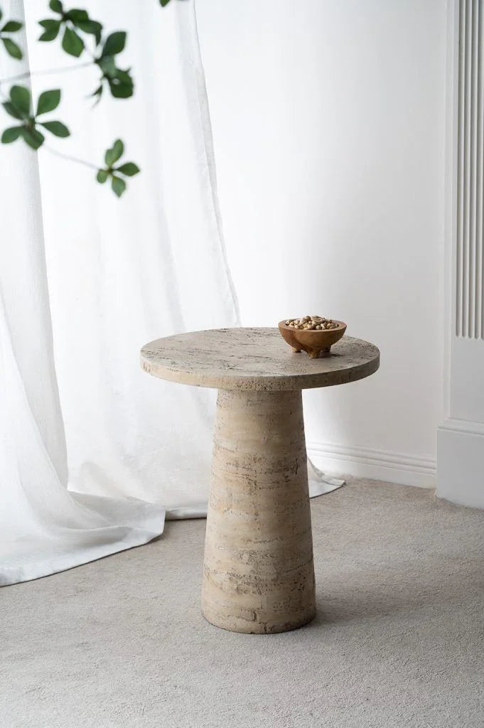 Round Side Table With Pedestal Base - Furniture Home Direct