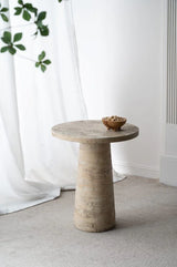 Round Side Table With Pedestal Base - Furniture Home Direct