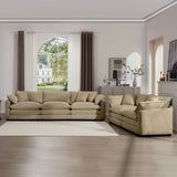 Modern Sofa and Loveseat Set -Tan - Furniture Home Direct