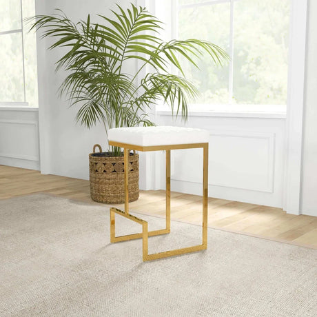Joel - Mid Century Modern Luxury Upholstered Stool - Furniture Home Direct
