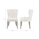 Elegant Design Dining Chair Polyester - Cream - Furniture Home Direct