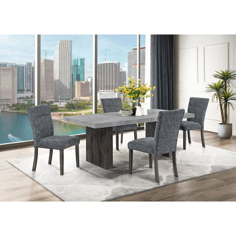 Susan - Dining Table Set With Base - Gray - Furniture Home Direct