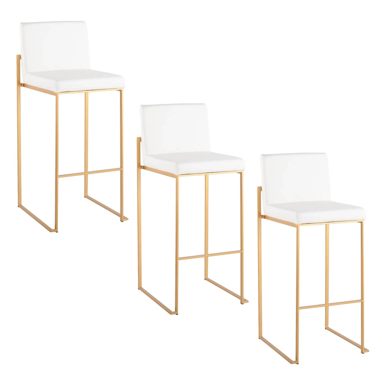 Fuji - Contemporary Design High Back Barstool (Set of 2) - Furniture Home Direct