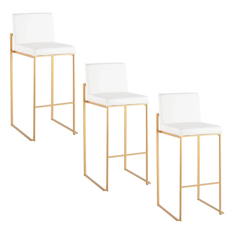 Fuji - Contemporary Design High Back Barstool (Set of 2) - Furniture Home Direct