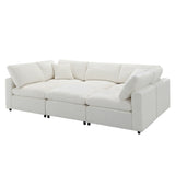Modular Sectional Sofa With L Shaped Spacious Layout Beige - Furniture Home Direct