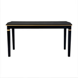 Dining Set With Tufted High Back Chairs And Bench Black - Furniture Home Direct
