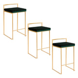 Fuji - Contemporary / Glam Design Counter Stool (Set of 2) - Furniture Home Direct