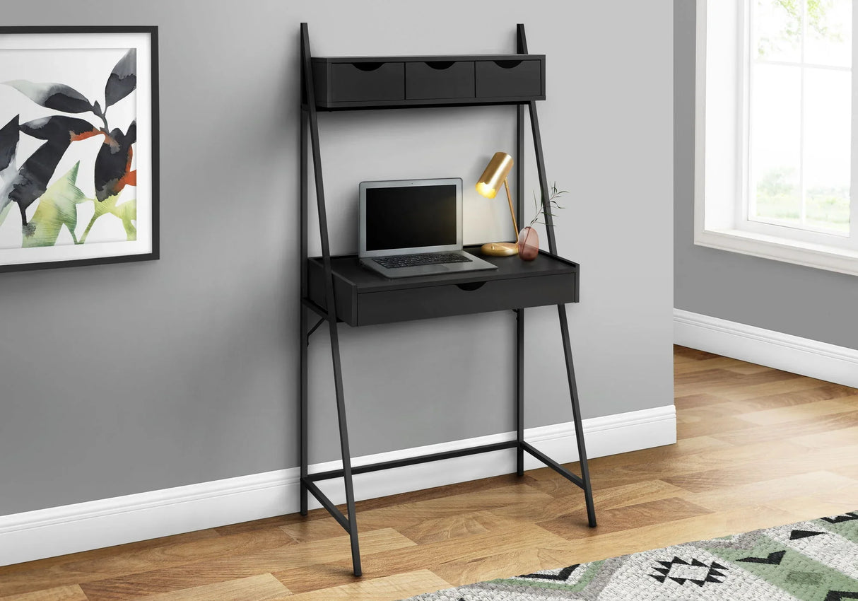 Computer Desk For Home Office, Laptop, Leaning, Storage Drawers, Contemporary & Modern - Furniture Home Direct