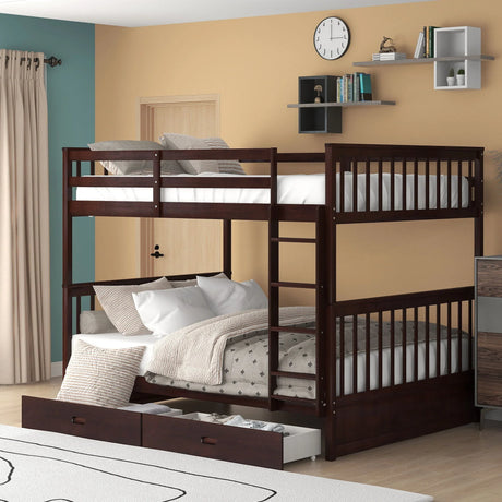 Bunk Bed With Ladders And 2 Storage Drawers - Furniture Home Direct