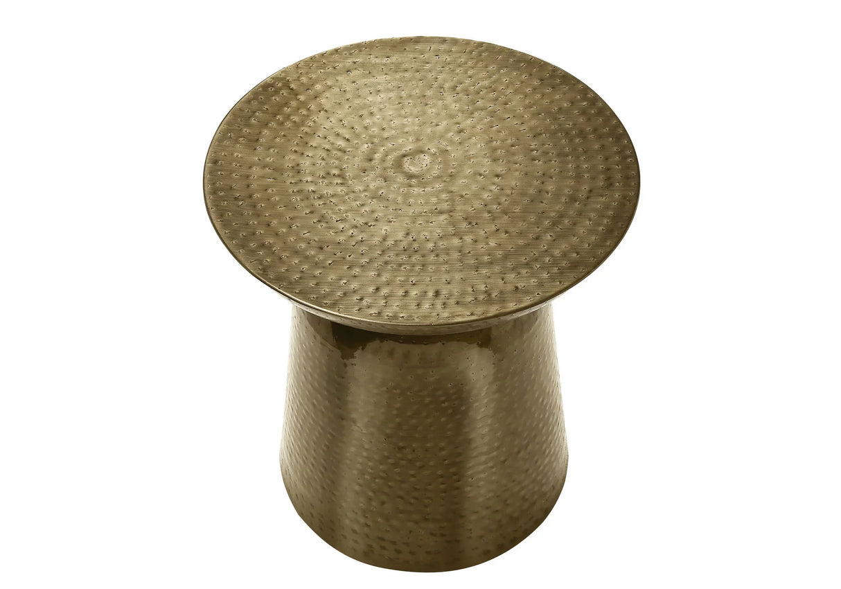 Drum Accent Side Table, Hammered Texture - Furniture Home Direct