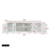 StylishTVcabinet Entertainment CenterTV Stand, TVconsoletable, Media Console, Solidwood Frame, Changhong Glass Door, Metal Handle - Furniture Home Direct