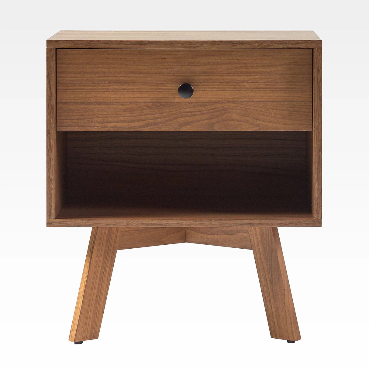 Mid-Century Modern Minimalist 1 Drawer Nightstand - Furniture Home Direct
