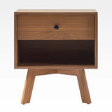 Mid-Century Modern Minimalist 1 Drawer Nightstand - Furniture Home Direct