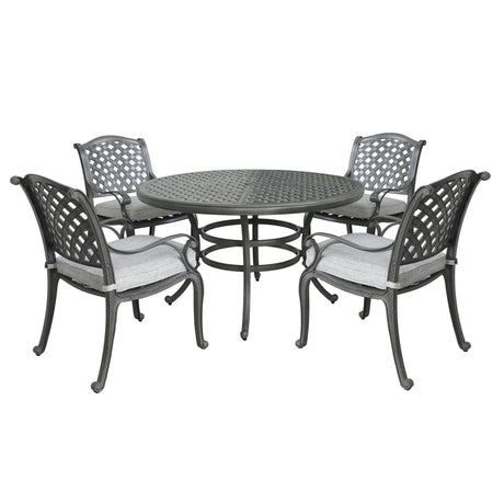 Outdoor Aluminum Dining Set With Cushion - Furniture Home Direct