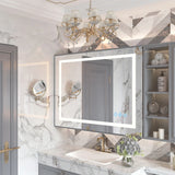 3000-6000K LED Bathroom Mirror With Lights, Anti-Fog Dimmable Lighted Wall Mounted Vanity Mirror Master Bath Modern Makeup (Only Mirrors, Not Cabinets) Horizontal & Vertical - Furniture Home Direct