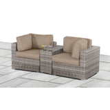 Handcrafted Outdoor Loveseat With Wicker Seating - Furniture Home Direct