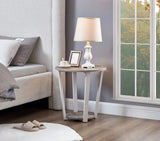 Elysian - Contemporary Round End Table With Shelf - Gray - Furniture Home Direct