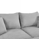 Modern Style Loveseat With Storage, Ottoman, Two USB Ports, Two Cup Holders and Phone Holder - Gray - Furniture Home Direct