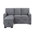 Territory - Pull Out Sofa Bed With Design - Dark Gray - Furniture Home Direct