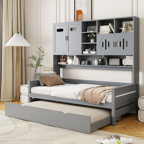 Daybed With All-In-One Cabinet And Shelf - Furniture Home Direct