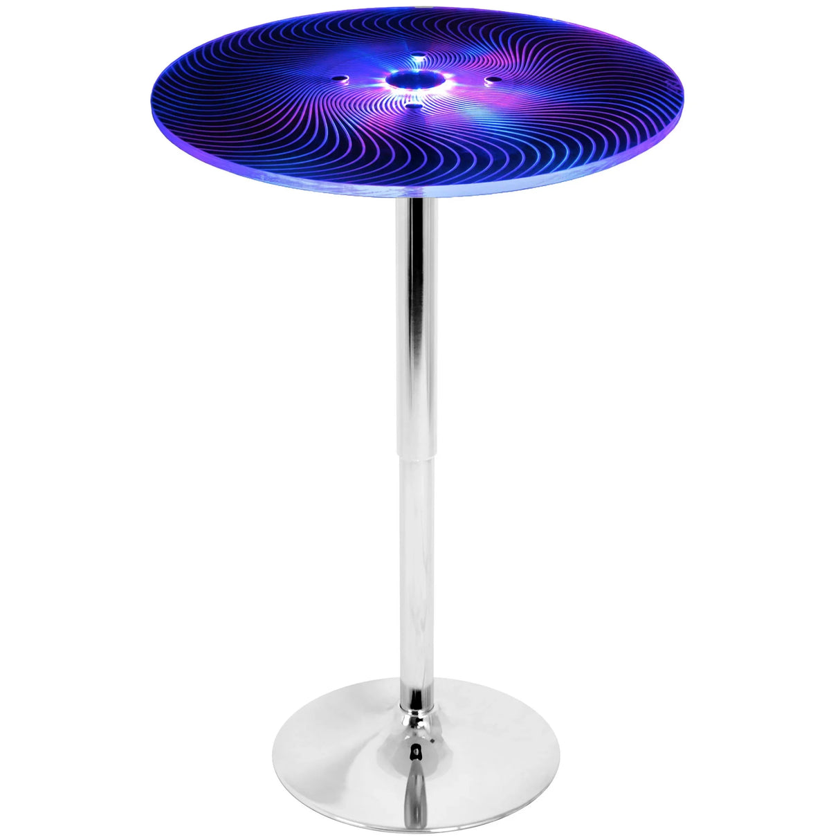 Spyra - Contemporary Light Up Adjustable Bar Table - Multi - Furniture Home Direct