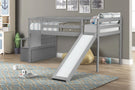 Loft Bed With Staircase, Storage, Slide, Full-Length Safety Guardrails, No Box Spring Needed - Furniture Home Direct