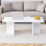 Coffee Table With X Leg Design For Living Room White - Furniture Home Direct