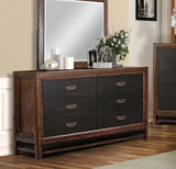 Branson - 6 Drawer Dresser, Two Tone - Brown - Furniture Home Direct