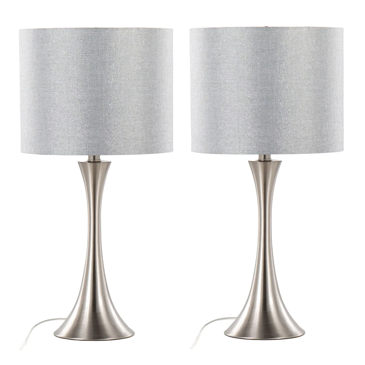 Lenuxe - Contemporary Semi Gloss Table Lamp (Set of 2) - Furniture Home Direct