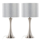 Lenuxe - Contemporary Semi Gloss Table Lamp (Set of 2) - Furniture Home Direct