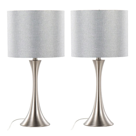 Lenuxe - Contemporary Semi Gloss Table Lamp (Set of 2) - Furniture Home Direct
