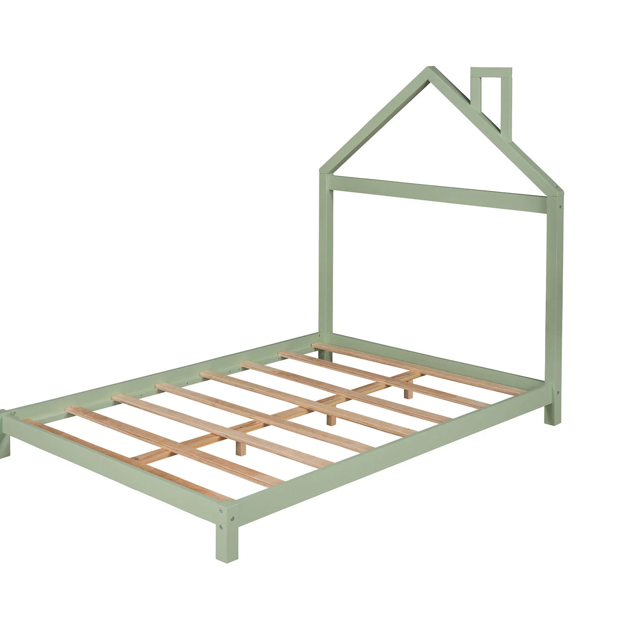 Platform Bed With House Shaped Headboard - Furniture Home Direct