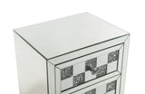 Noralie - Mirrored Faux Diamonds Accent Table - Silver - Furniture Home Direct