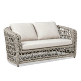 Everly - Frame Barrel Deep Seating Patio Loveseat Sofa Axroma Olefin - Oat Beige - Furniture Home Direct