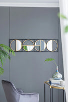 Eclectic Styling Metal Beaded Wall Mirror With Contemporary Design For Bedroom, Liveroom & Entryway - Furniture Home Direct