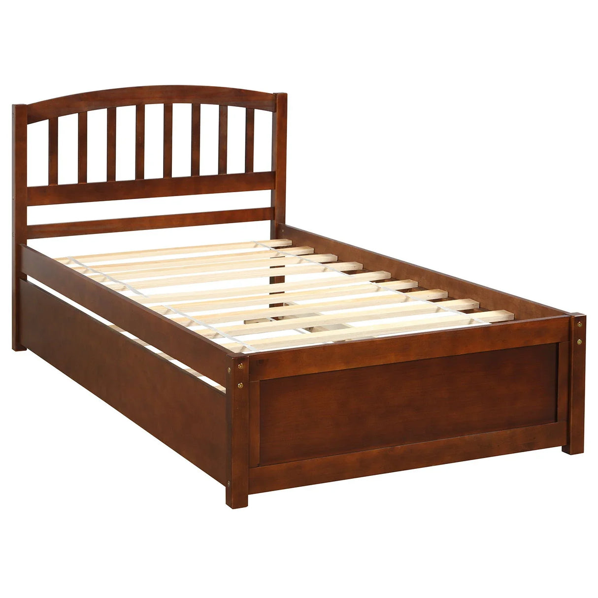 Platform Bed Wood Bed Frame With Trundle - Furniture Home Direct